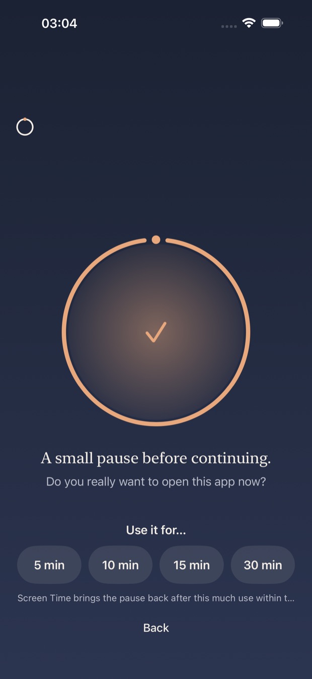 Stillpoint screen 3